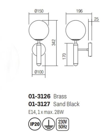 APPLIQUE STILE MODERNO HAIKU AP NERO