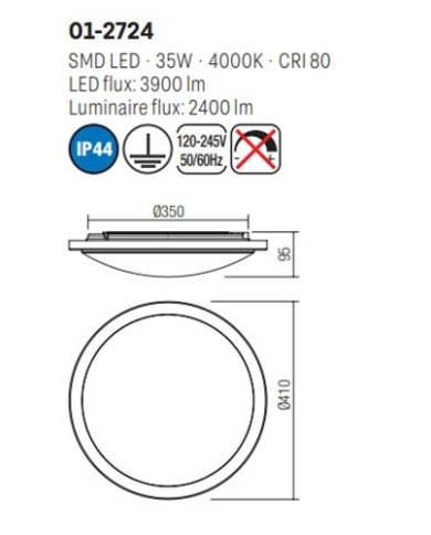 PLAFONIERA STILE MODERNO FIZZ PL40