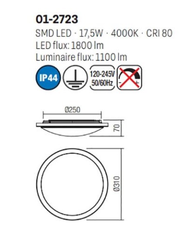 PLAFONIERA STILE MODERNO FIZZ PL30
