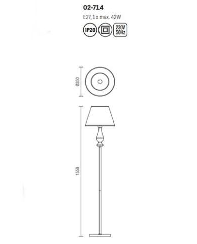 LAMPADA DA TERRA STILE CONTEMPORANEO FABIOLA