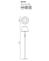 LAMPADA DA TERRA STILE CONTEMPORANEO FABIOLA