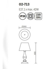 LUMETTO DA TAVOLO STILE CONTEMPORANEO FABIOLA
