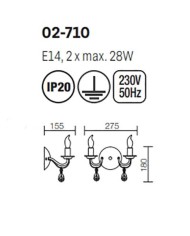APPLIQUE STILE CONTEMPORANEO FABIOLA AP2
