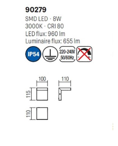 APPLIQUE PER ESTERNI STILE MODERNO EMBO AP