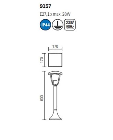 LAMPADA DA TERRA PER ESTERNO STILE MODERNO CONTEMPORANEO EDMOND P