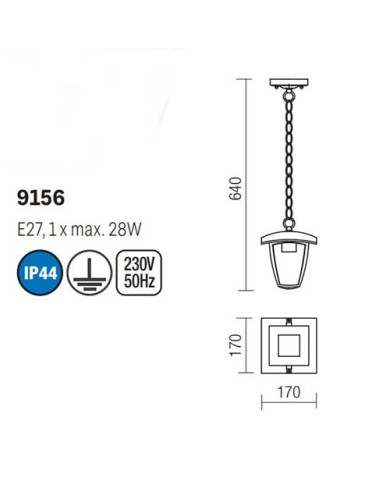 SOSPENSIONE PER ESTERNO STILE MODERNO CONTEMPORANEO EDMOND