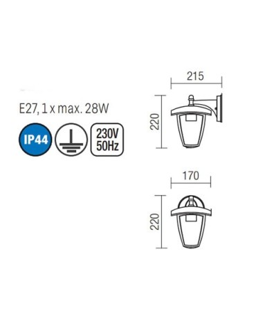 APPLIQUE PER ESTERNO STILE MODERNO CONTEMPORANEO EDMOND AP A