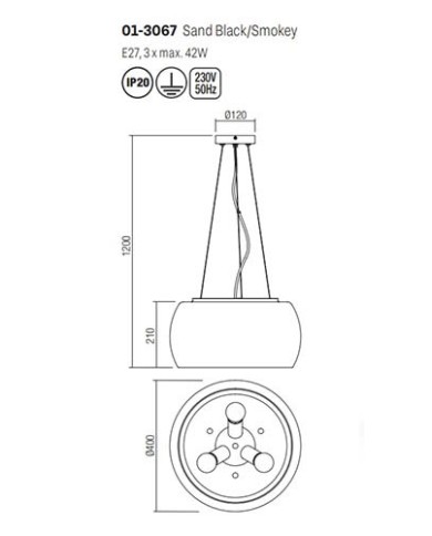 SOSPENSIONE STILE MODERNO CROMA SP3