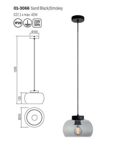SOSPENSIONE STILE MODERNO CROMA SP1