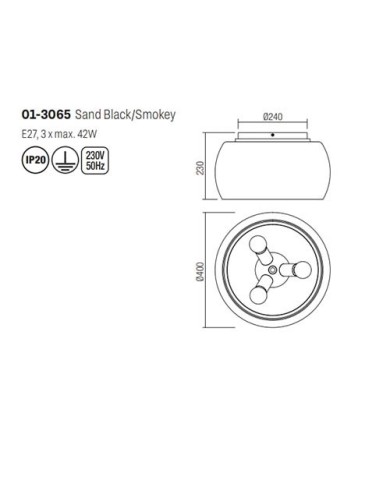 PLAFONIERA STILE MODERNO CROMA PL3