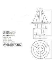 SOSPENSIONE STILE MODERNO CASTLE BIG ORO