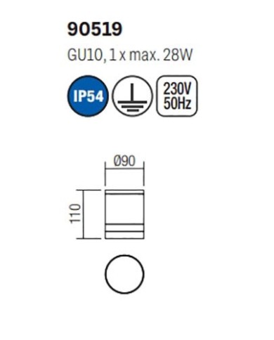 PLAFONIERA PER ESTERNO STILE MODERNO CARGO