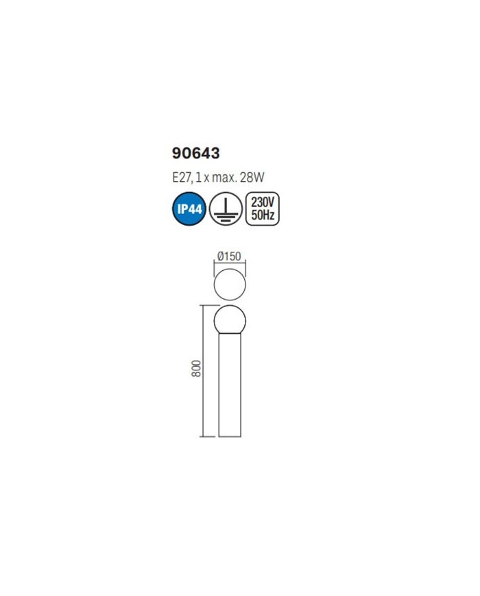 LAMPADA DA TERRA STILE MODERNO BULK G