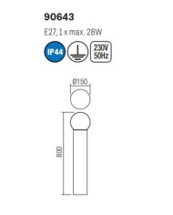 LAMPADA DA TERRA STILE MODERNO BULK G