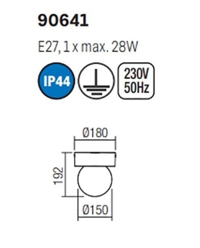 PLAFONIERA PER ESTERNO STILE MODERNO BULK