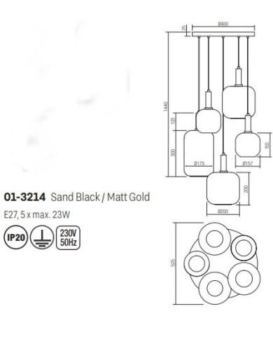 SOSPENSIONE STILE MODERNO CONTEMPORANEO BRINA SP5