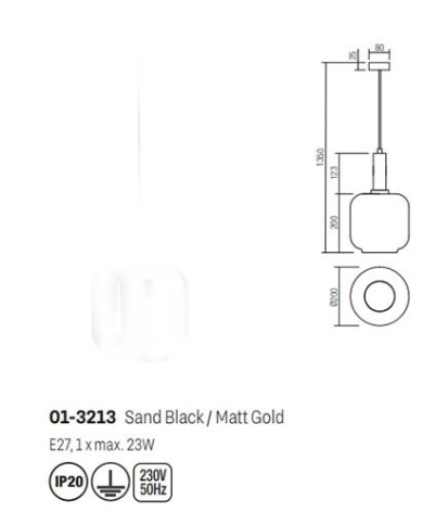 SOSPENSIONE STILE MODERNO CONTEMPORANEO BRINA SP1
