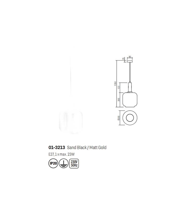 SOSPENSIONE STILE MODERNO CONTEMPORANEO BRINA SP1