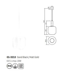 SOSPENSIONE STILE MODERNO CONTEMPORANEO BRINA SP1