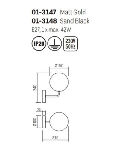 APPLIQUE STILE MODERNO BOWLING AP ORO
