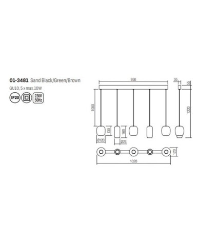 SOSPENSIONE STILE MODERNO BOOM SP5
