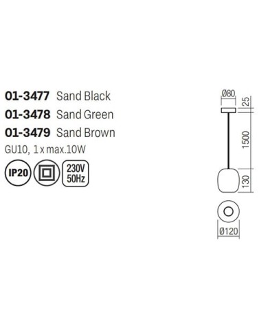 SOSPENSIONE STILE MODERNO BOOM SP1 VERDE