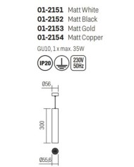 SOSPENSIONE STILE MODERNO AXIS SP ORO
