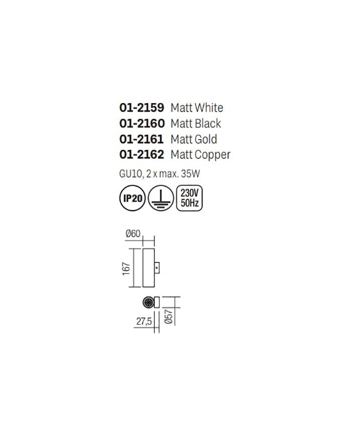 APPLIQUE STILE MODERNO AXIS ORO