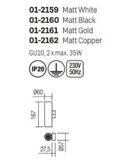 APPLIQUE STILE MODERNO AXIS ORO