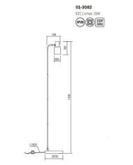 LAMPADA DA TERRA STILE MODERNO AURUM PT