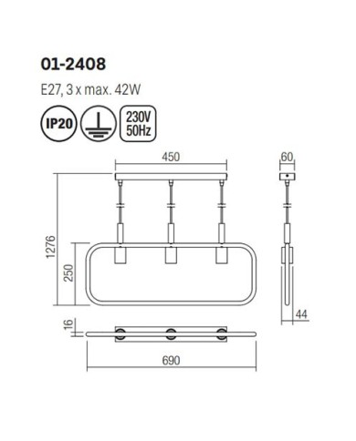 SOSPENSIONE STILE MODERNO AERIS SP3