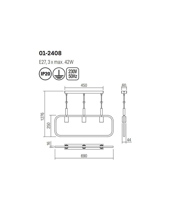 SOSPENSIONE STILE MODERNO AERIS SP3