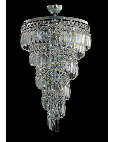 LAMPADARIO STILE CONTEMPORANEO CON CRISTALLI E LOSANGHE TWIST SP50