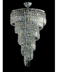 LAMPADARIO STILE CONTEMPORANEO CON CRISTALLI E LOSANGHE TWIST SP40