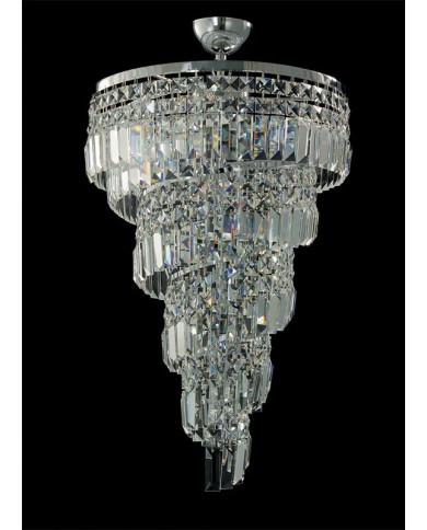 LAMPADARIO STILE CONTEMPORANEO CON CRISTALLI E LOSANGHE TWIST SP40