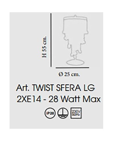 LUME STILE CONTEMPORANEO CON CRISTALLI E SFERE TWIST LG