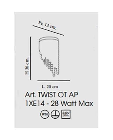 APPLIQUE STILE CONTEMPORANEO CON CRISTALLI TWIST AP