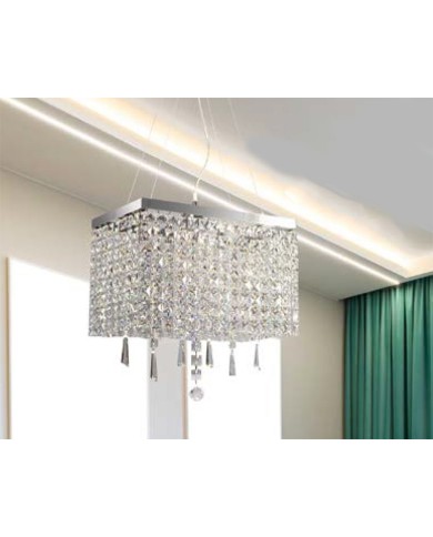 LAMPADARIO A SOSPENSIONE STILE CONTEMPORANEO CRISTAL SP60