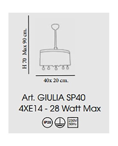 LAMPADARIO A SOSPENSIONE STILE CONTEMPORANEO DUBAY  SP40