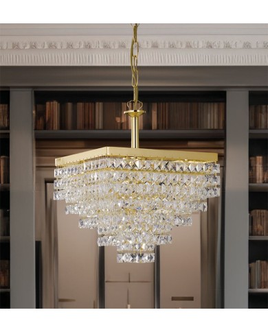 LAMPADARIO A SOSPENSIONE STILE CONTEMPORANEO PIRAMIDE SP40