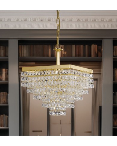 LAMPADARIO A SOSPENSIONE STILE CONTEMPORANEO PIRAMIDE SP40