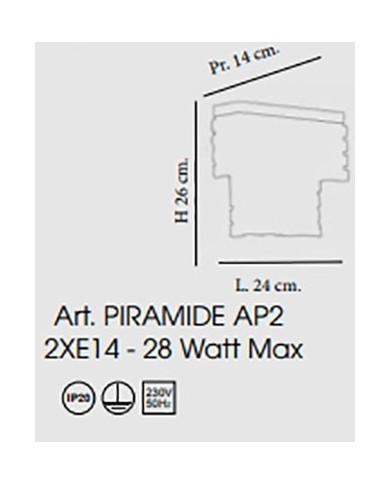 APPLIQUE STILE CONTEMPORANEO PIRAMIDE AP