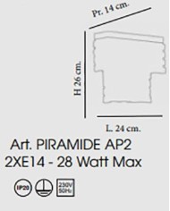 APPLIQUE STILE CONTEMPORANEO PIRAMIDE AP
