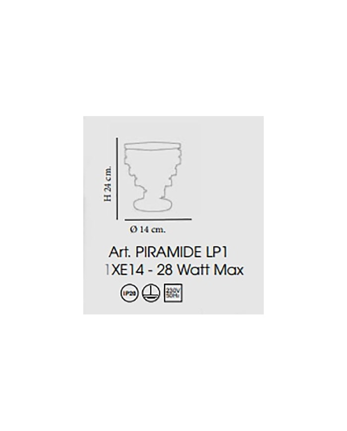 LUMETTO IN STILE CONTEMPORANEO PIRAMIDE LP