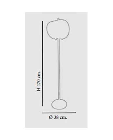 LAMPADA DA TERRA STILE MODERNO CONTEMPORANEO MOON PT