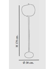 LAMPADA DA TERRA STILE MODERNO CONTEMPORANEO MOON PT