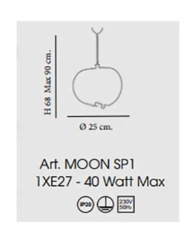 LAMPADARIO A SOSPENSIONE STILE CONTEMPORANEO MOON SP1