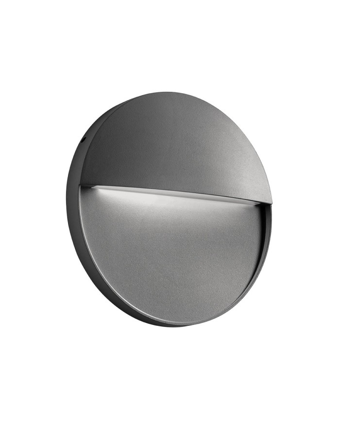 APPLIQUE PER ESTERNO STILE MODERNO LANDER AP TONDO GRIGIO