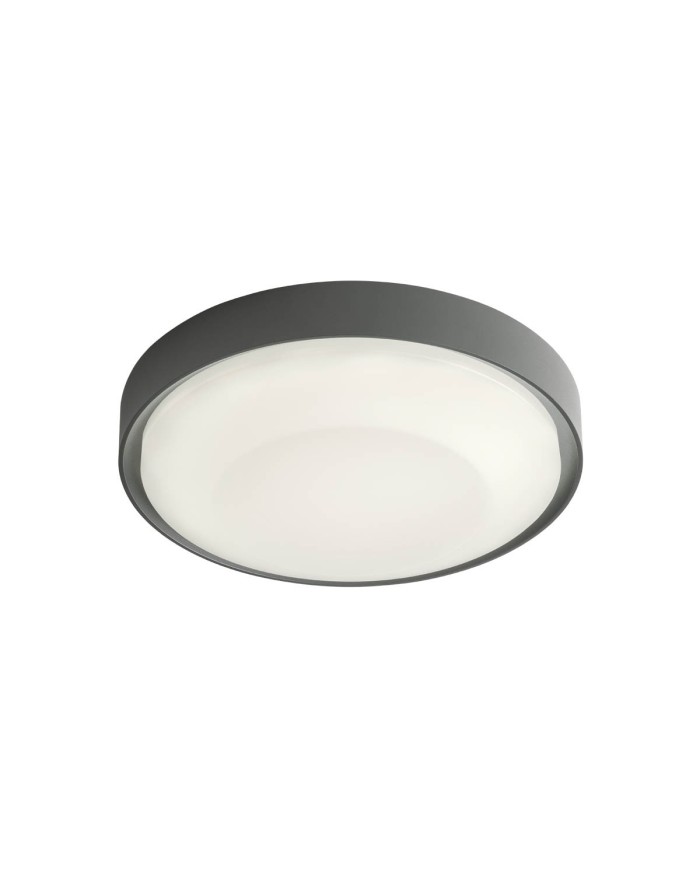 PLAFONIERA PER ESTERNO STILE MODERNO OSIRIS GRIGIO 3000K