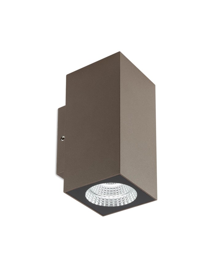 APPLIQUE PER ESTERNO STILE MODERNO QUAD BIEMISSIONE MARRONE